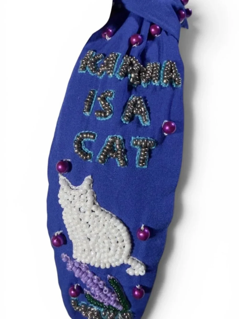 Taylor Swift Karma is a Cat Beaded Headband New